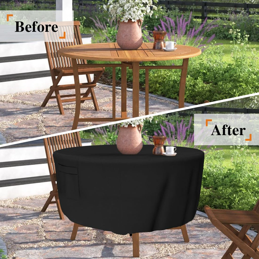 Covers, Heavy Duty Round Patio Table Cover (84D x 28H Inch) Outdoor Dining & Coffee Table Cover for