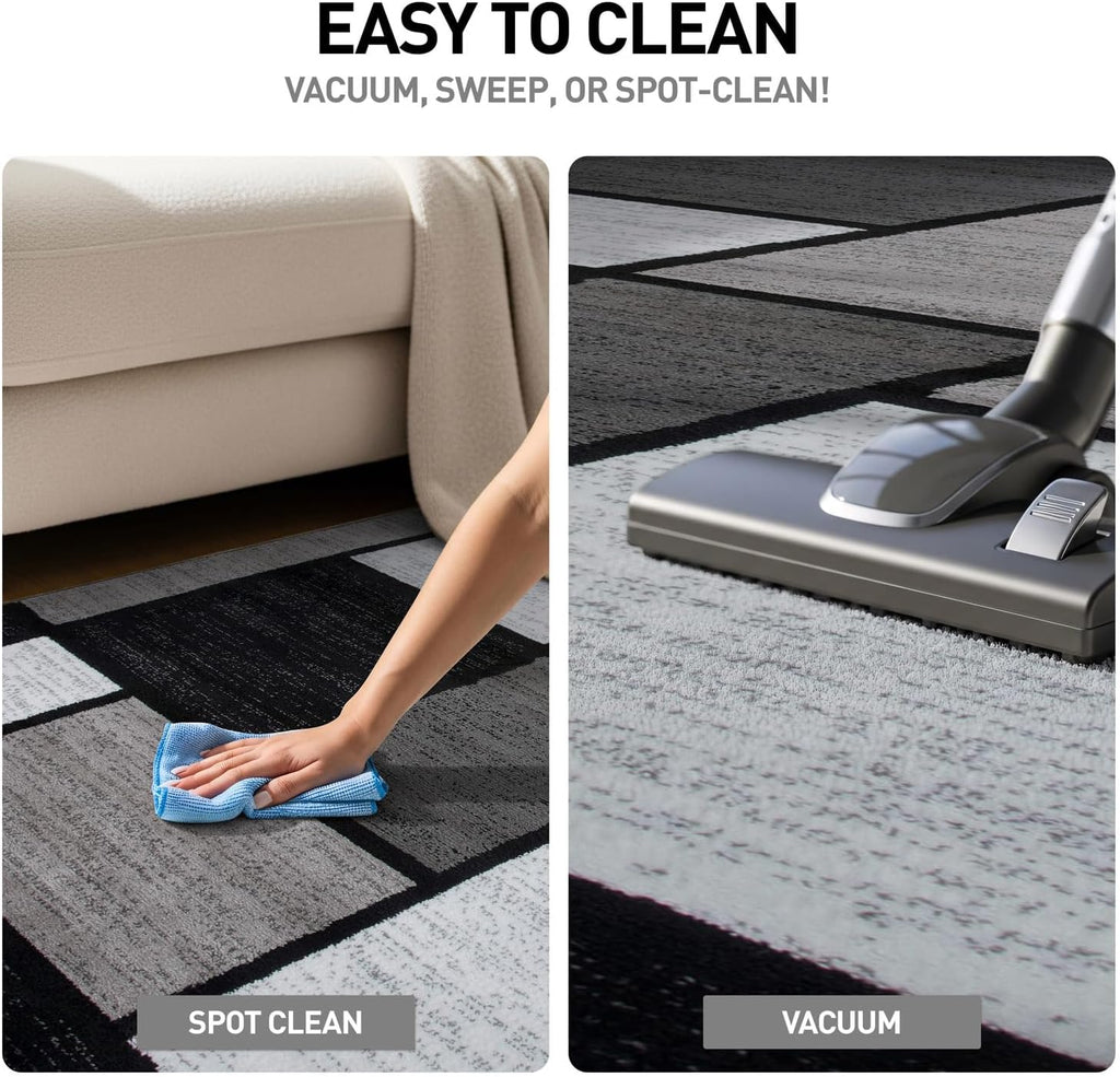 Contemporary Modern Boxes Design Area Rug