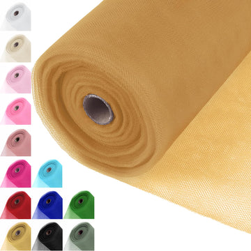 Honey Gold Tulle Fabric Roll 54 Inch x 40 Yards Tulle Ribbon