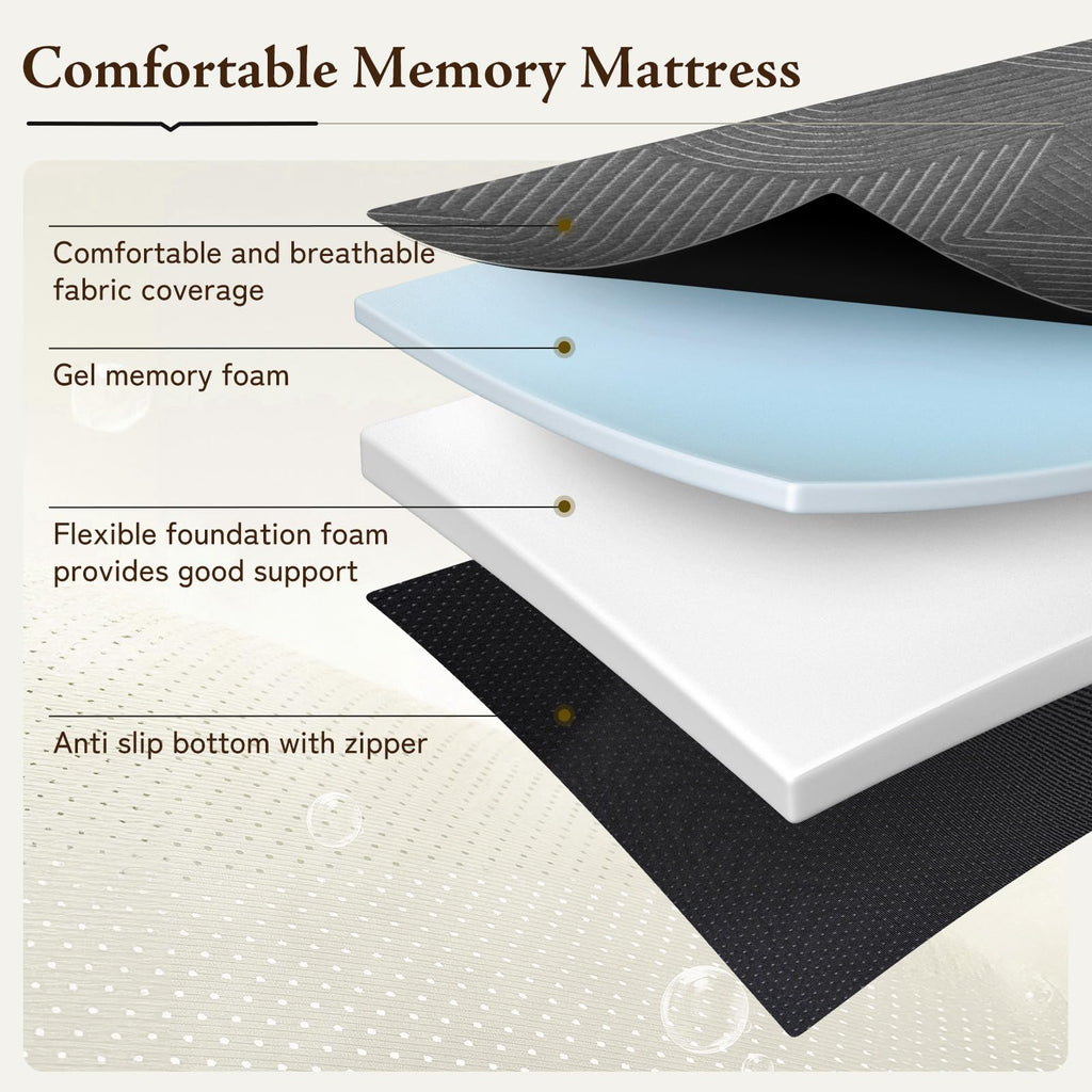 Tri Folding Mattress King Size - 6 Inch Foldable Floor Sofa Bed