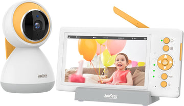 Monitor with Camera and Audio, 5" 720P HD Screen Video Baby Monitor with Pan-Tilt-Zoom Camera, 30hrs Long Battery