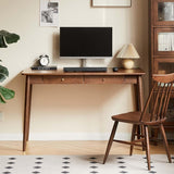 Computer Desk, Solid Wood Desk, Mid Century Modern Home Office