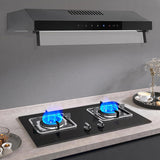 36 Inch Copper Island Mount Range Hood 610 CFM LED Lights Dishwasher-Safe Baffle Filters