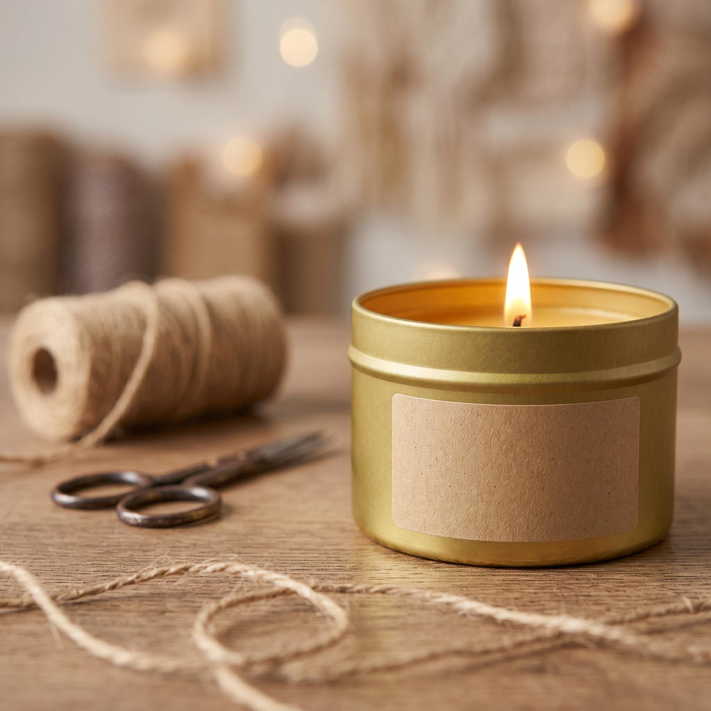 48 Pack 4oz Gold Metal Candle Jars with Lids