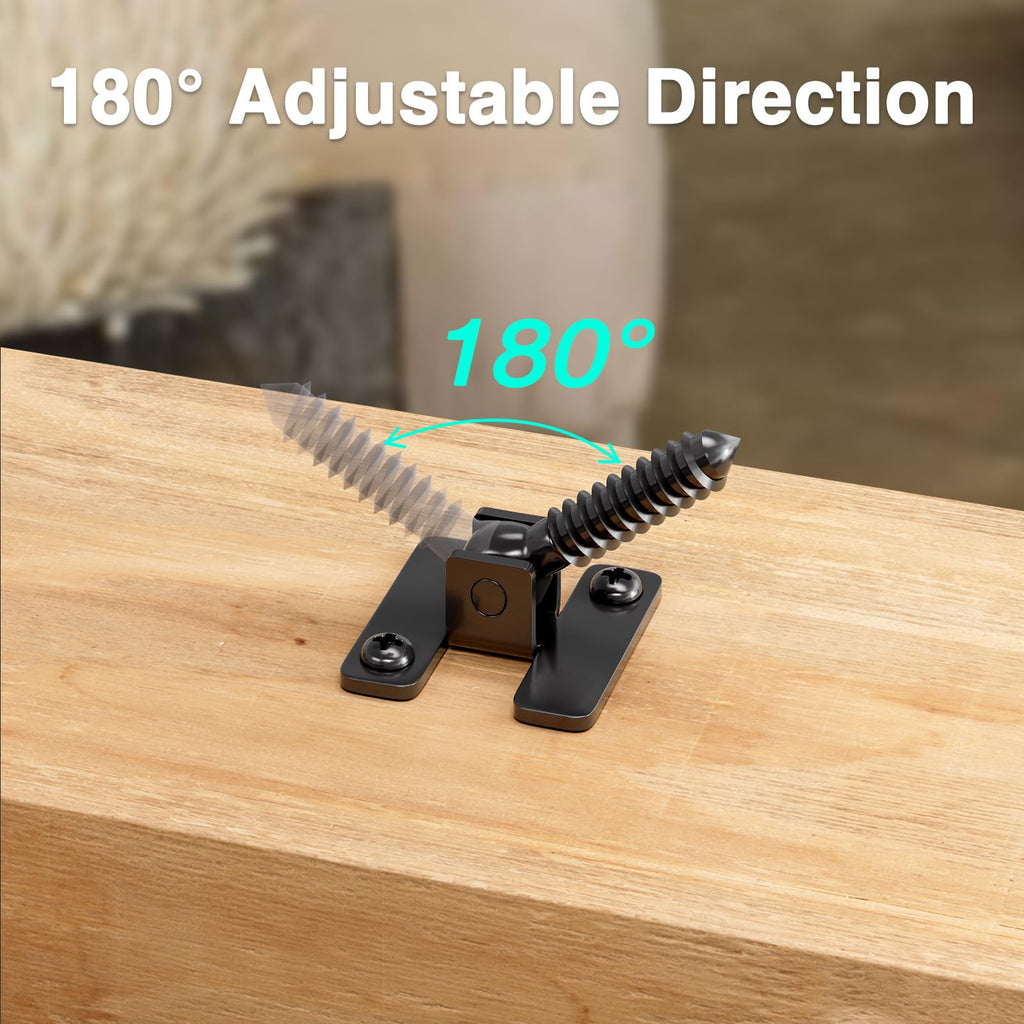 20P Adjustable Height and Angle Stainless Steel Connectors with Angled Shoes for Easy Installation of 1/2" Deck Stair