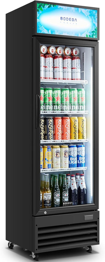 COOLER 255L/270 Qt Commercial Beverage Refrigerator | Glass Door Merchandiser Fr
