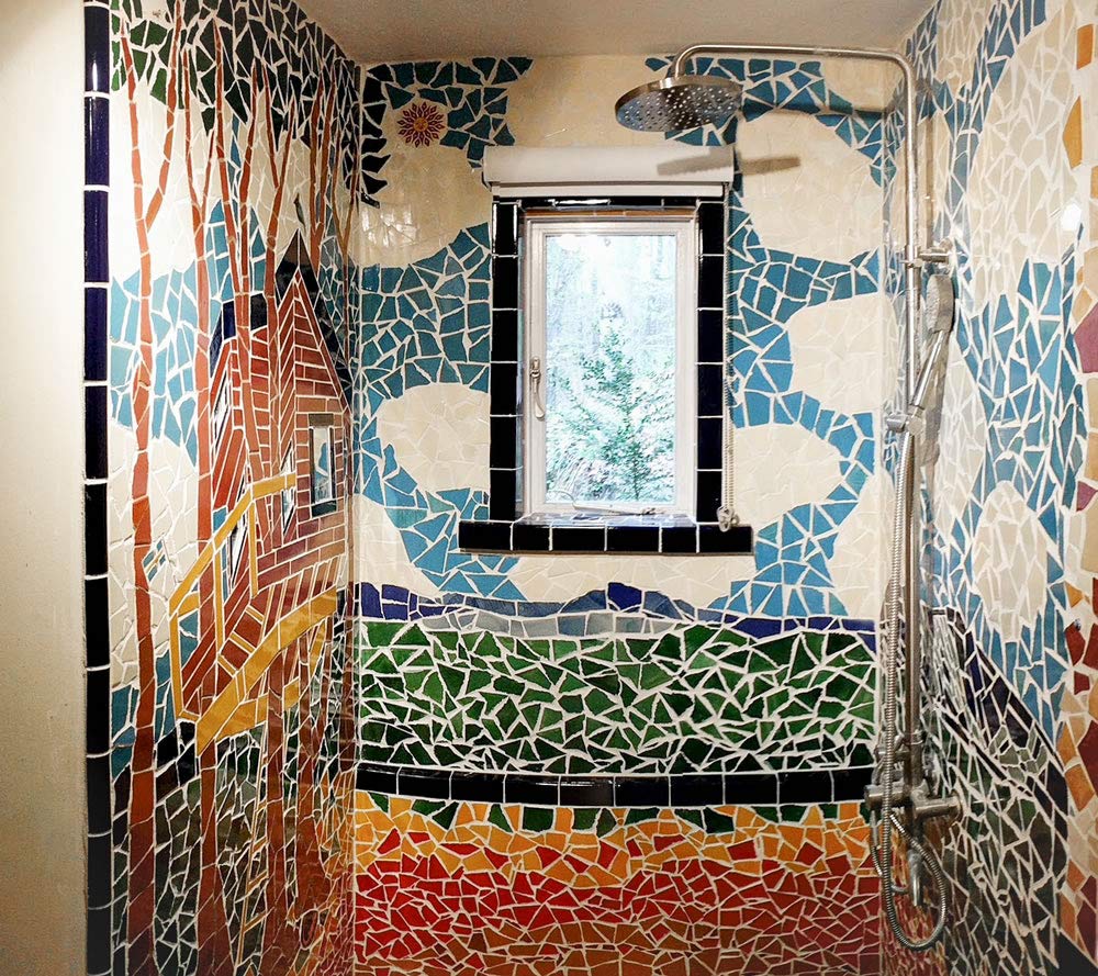 Broken Mosaic of 10 pounds in Mixed Solid Colors Talavera Mexican Handmade Tiles