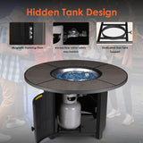 Propane Fire Pit Table 42 Inch Round – 50,000 BTU Outdoor Fire Pit with Lid, Converts to Patio Coffee Table, Certified, Includes Waterproof Cover & - Image 4