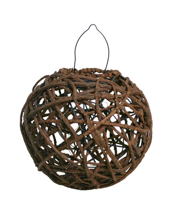 4580 Rattan Solar Lantern Outdoor Décor for Yards and Gardens, Brown, 10-inch