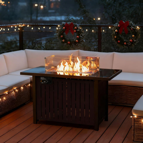 43 Inch Outdoor Propane Fire Pit Table 50,000 BTU