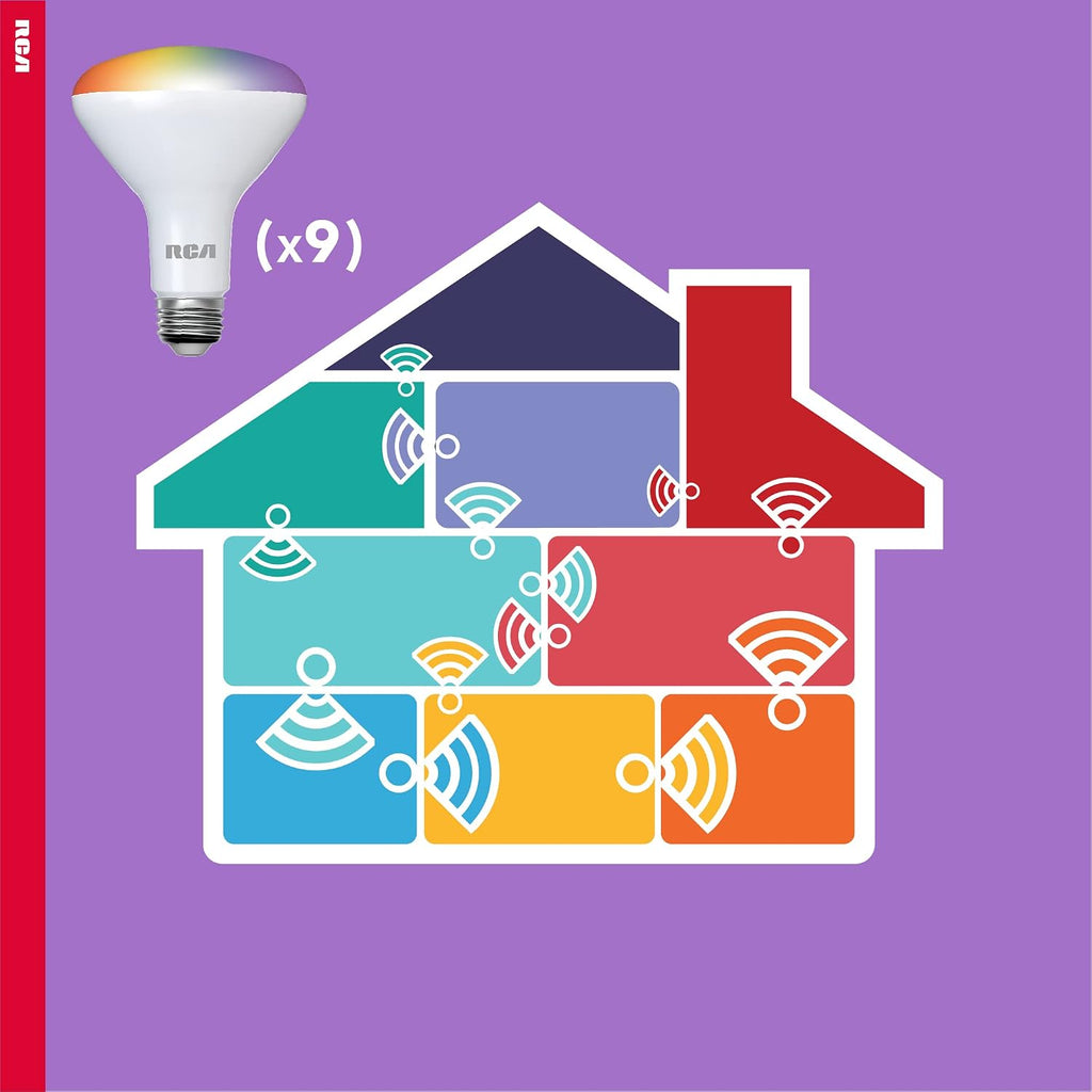 Smart WiFi LED Light Bulb, BR30 Flood Light, Color Changing, Alexa & Google