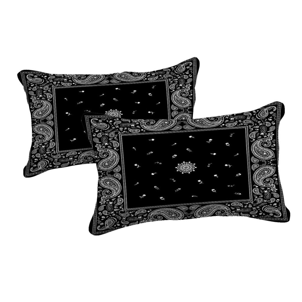 Paisley Comforter Set King Size 8 Pieces Bed in a Bag Black Comforter King Bohemian Style Black and White Bedding Set