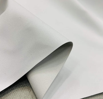 54 Inch 100% Polyester Budget Blackout Drapery Lining Fabric, Cut by Yard, White/White