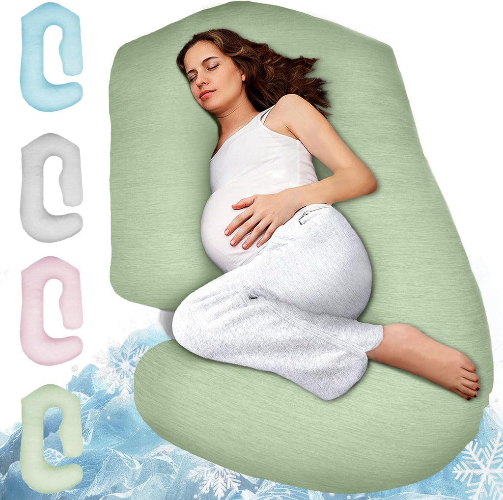 Pregnancy Pillows for Sleeping - 57-Inch Maternity Pillow for Pregnant Women with Removable Washable Cover - Support