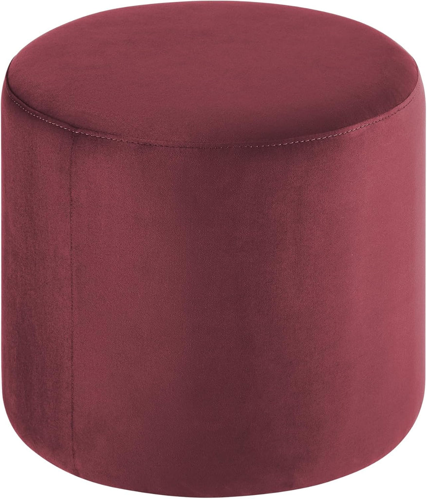 19" Wentworth Ottoman Round Soft Velvet Bench, Stationary Ottomans, Backless Chair, Footrest , Footstool Office