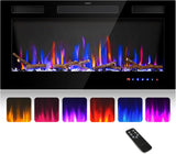 36" Electric Fireplace Inserts - Recessed Fire Place and Wall Fireplace Heater