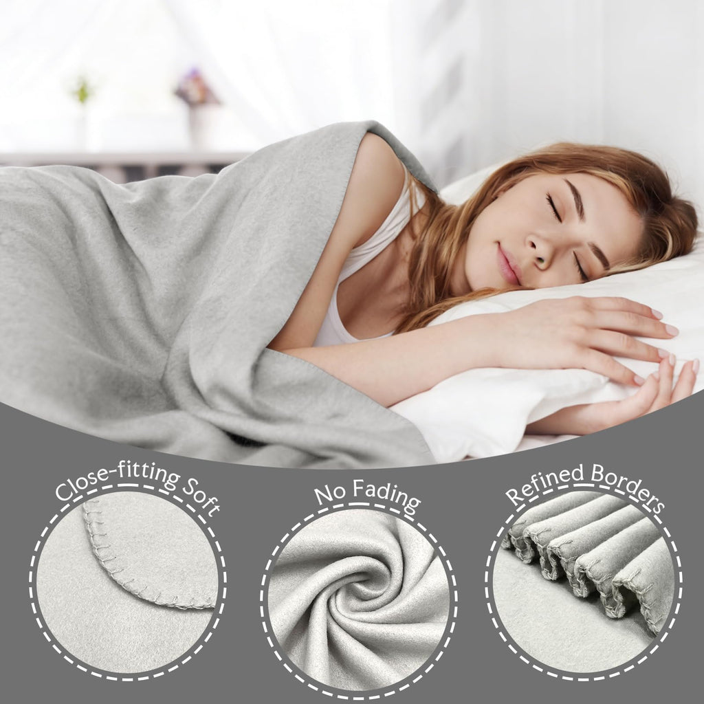 6 Pc Soft Fleece Throw Blankets, 60x50 Inch - Lightweight Bulk, Wool Blankets in Bulk for Wedding Gifts