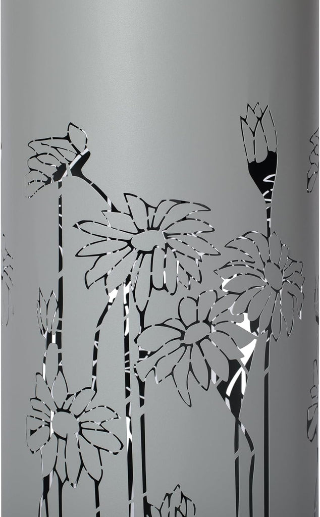 Zoe 34.25" H Metal Water Fountain Outdoor with LED Light, Recirculating Pump Outdoor Fountain with Sphere-Top
