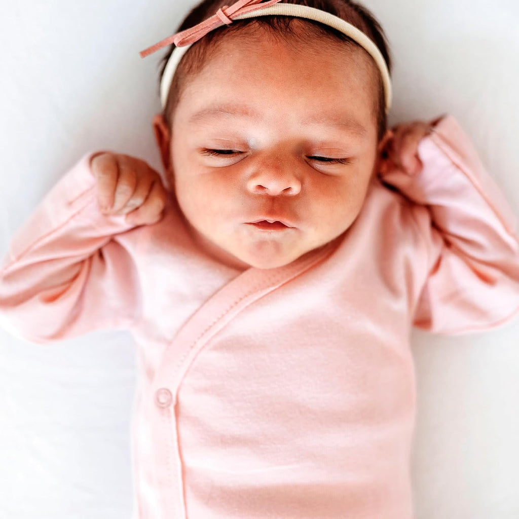 Sterling Pack Side Snap Long Sleeve Bodysuits 100% Cotton