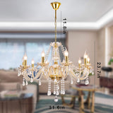 K9 Crystal Candle Chandeliers Lighting 10 Lights Pendant Ceiling Fixture Lamp for Dining Living Room Bedroom Hallway Entry Elegant Decoration (10 Bulbs) A110-B091C2Q14R