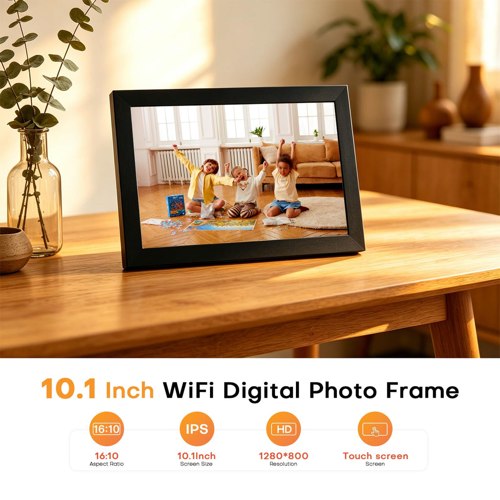 32GB Frameo 10.1 Inch Digital Picture Frame 1280x800 HD IPS