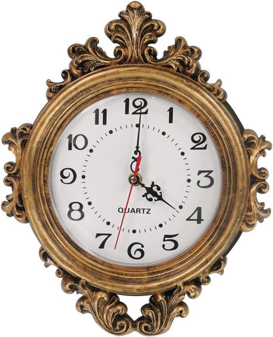 Hand Painted Resin Wall Clock,European Style Retro Vintage Clock Non