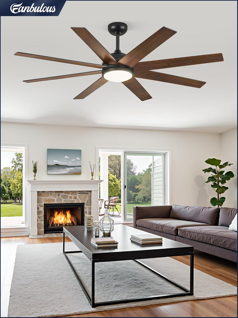 Fanbulous 60" Ceiling Fan with LED Light and Remote - Classic Black
