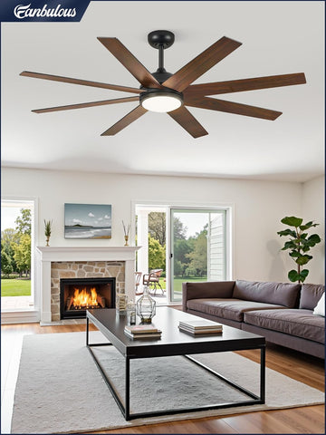 Fanbulous 60" Ceiling Fan with LED Light and Remote - Classic Black