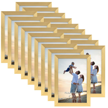 18 Packs 4x6 Gold Multi Plastic Picture Frames Set