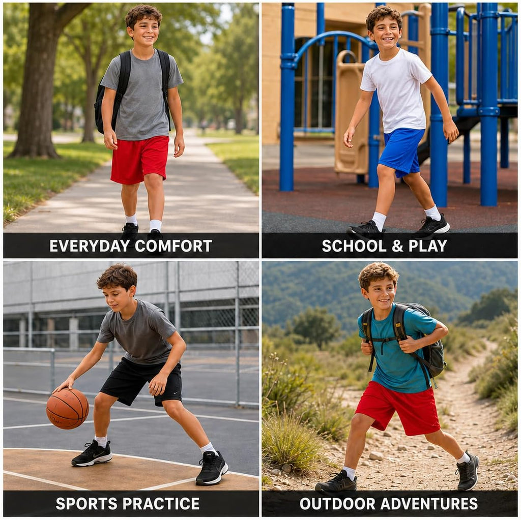 Boys Basketball Shorts 3 Pack Performance Active Mesh Shorts