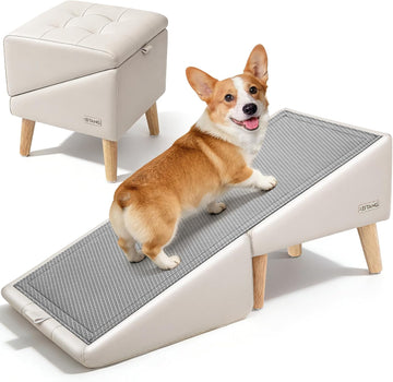 Dog Stairs for Small Dogs 16" H - Upgraded Non-Slip Dog Ramp for Couch