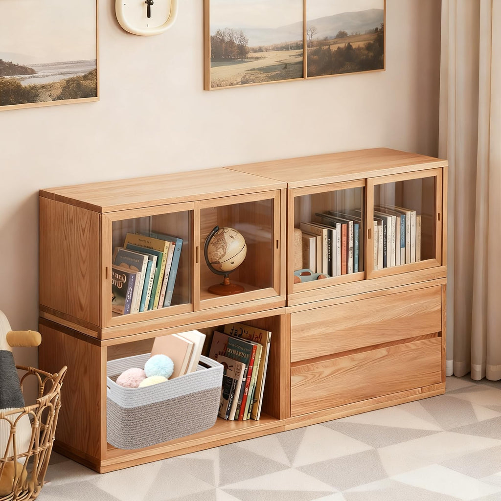 3 Pack Woven Baskets, Storage Baskets for Shelves with Handles