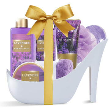 Gifts for Women 8pcs Relaxing Lavender Gift Set for Women High Heel Spa Gift for Womens Birthday Gifts for Womens Mom