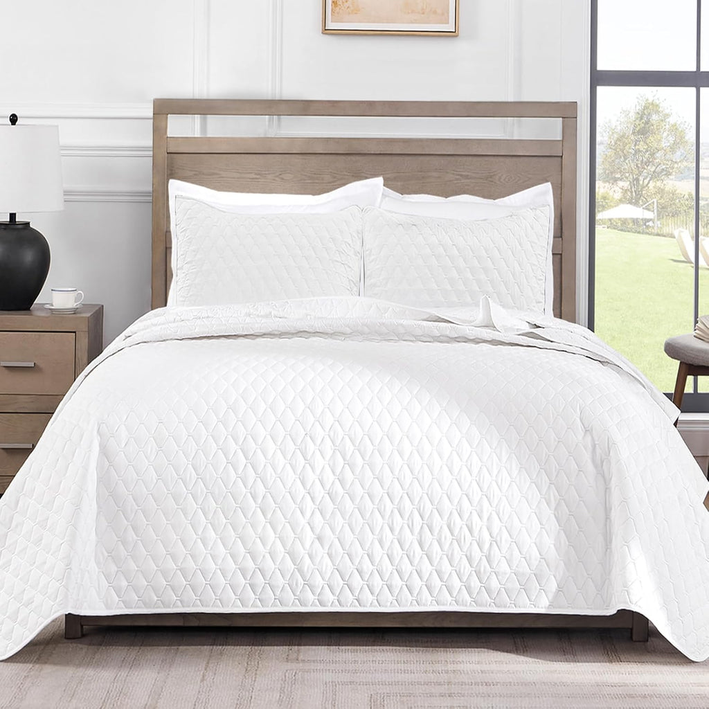 Reversible King Quilt Bedding Set with Pillow Shams, Lightweight Quilts King, Soft Bedspreads Bed Coverlets for All