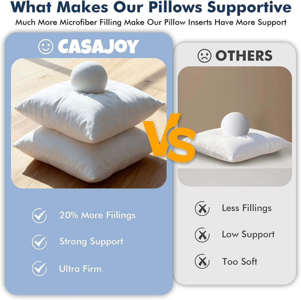 Outdoor Pillows 12x20 Water Resistant Lumbar Pillow Insert - Set of 2