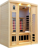 3 Person Infrared Sauna, Ceramic Infrared Sauna 3 Person, Far Infrared Saunas for Home, Low EMF Infrared Indoor Sauna