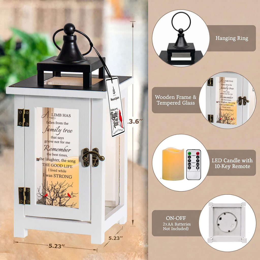 Memorial Lantern for Loss of Loved One, Sympathy Gifts