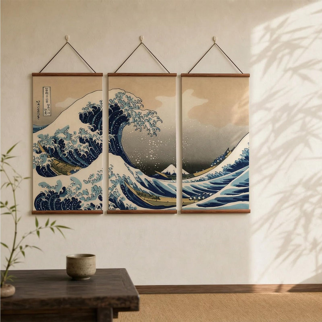 Traditional Japanese Scroll Wall Art - The Great Wave off Kanagawa
