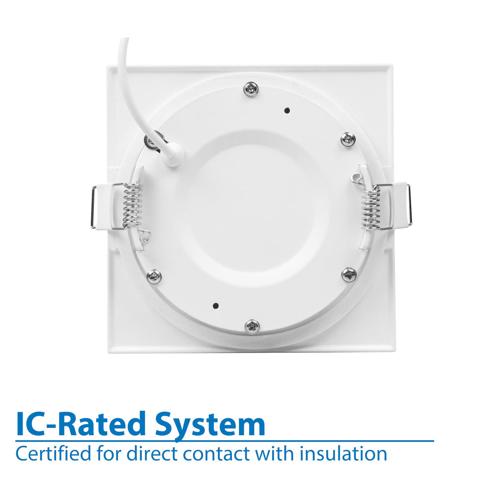 REL Selectable 4 in. Square Remodel LED Downlight Kit (24 Pack) (REL41120SSQWH-24PK), White