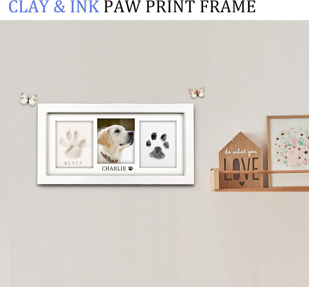 Paw Print Frame Kit, Dog/Cat Paw Print Keepsake, White