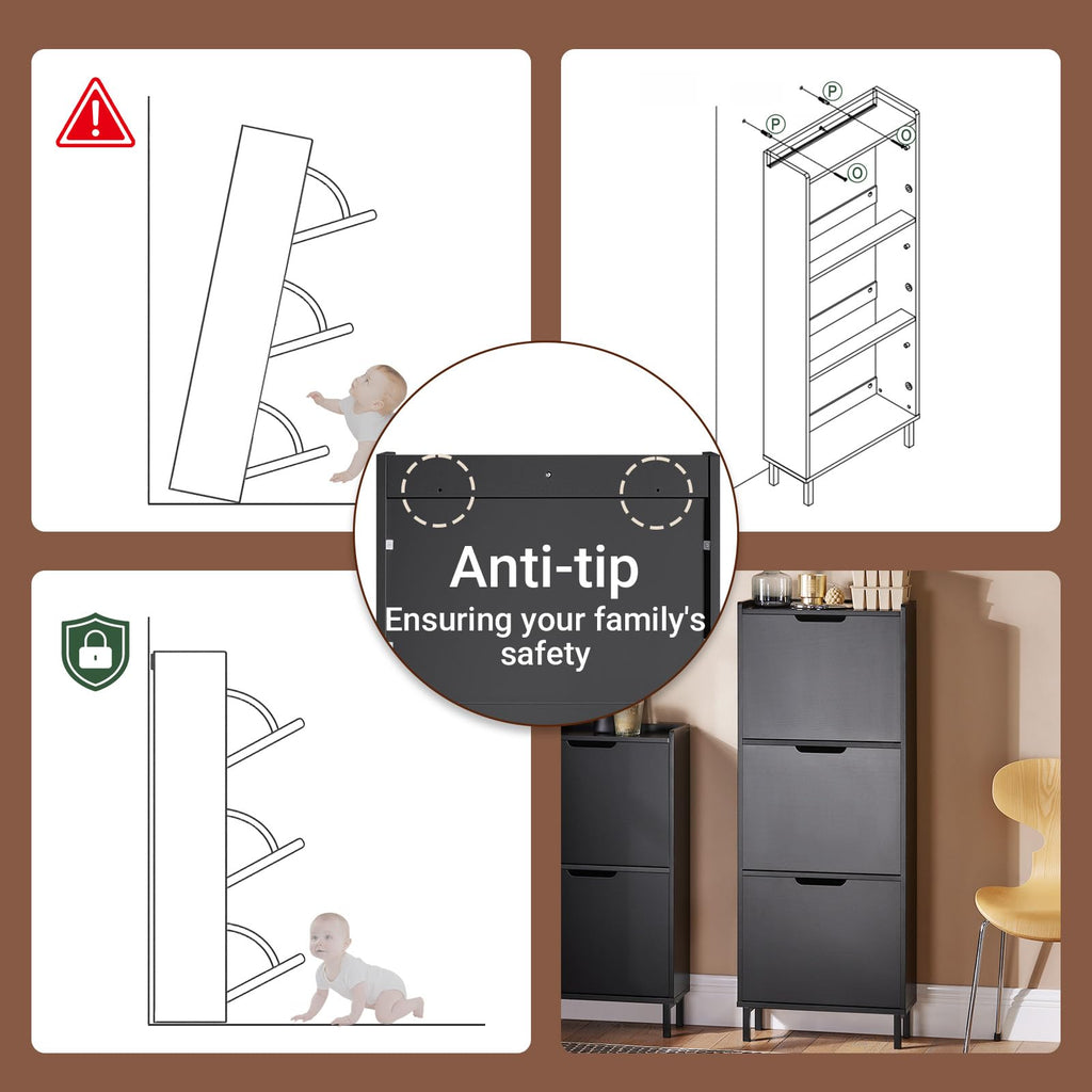 Slim Shoe Cabinet Entryway