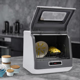 Portable Countertop Dishwasher Compact Dishwasher,3 Washing Programs,75°C Hot Air Drying,360° Rotating Spray