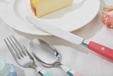 Silverware Set, Retro/Rivet Colorful Stainless Steel Tableware Kitchen Flatware Set Utensils, Includes Dinner Knives