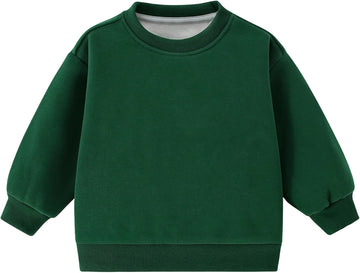 Toddler Sweatshirt Baby Boys Girls Crew Neck Fleece Pullover Shirts