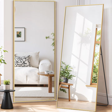 Full Length Mirror 68"x26" Full Body Mirror Rectangle Free Standing Wall Mounted Leaning Floor Mirrors with Stand