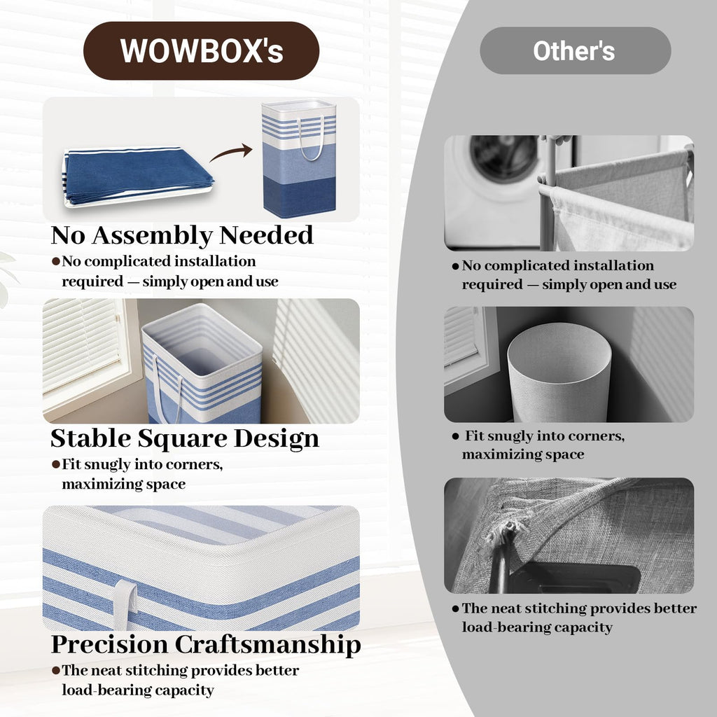 2 Pack Laundry Baskets, Collapsible Dirty Clothes Laundry Hampers
