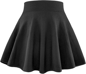 Kids Girls Skirt Casual Mini Plain Flare Pleated Uniform Skirts
