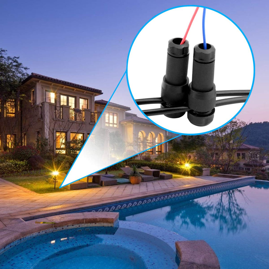 60 Pack Low Voltage Wire Connector Landscape Lighting Connectors Waterproof Low Voltage Connector 12-20 Gauge