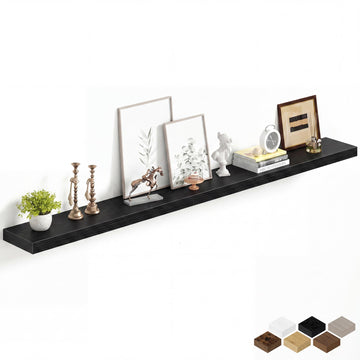 67Inch Long Floating Shelves, 8 Inch Deep Shelves |Living Room, Wall Mounted Wood Hanging Shelf with Invisible