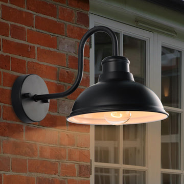 Gooseneck Barn Light Outdoor Wall Lights 8" Exterior Lighting Fixtures